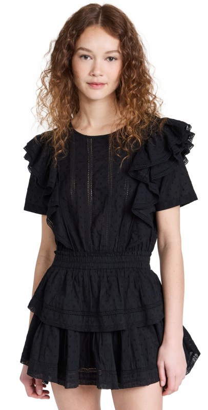 LoveShackFancy Natasha Dress White
