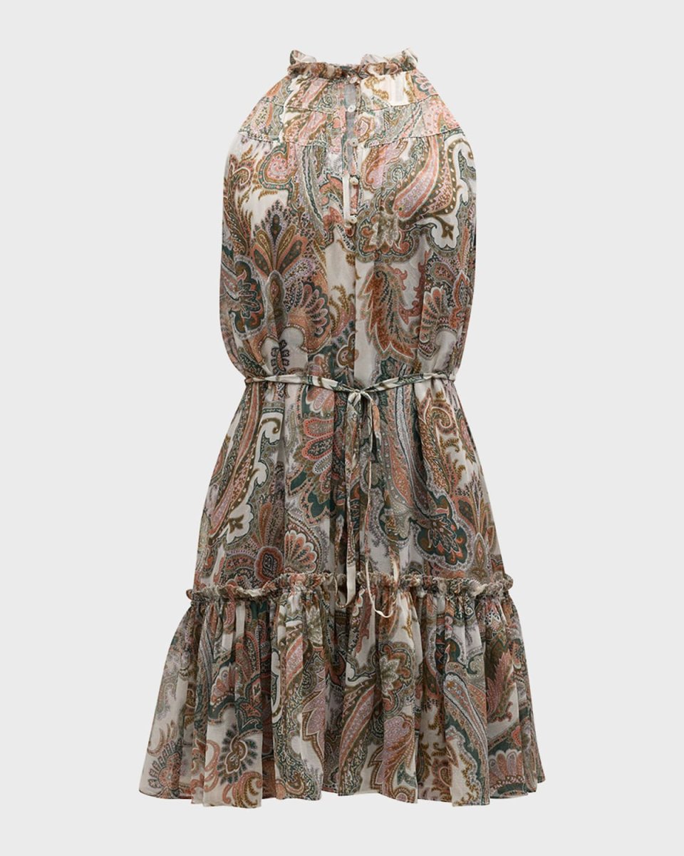 Dria Sleeveless Paisley Mini Dress