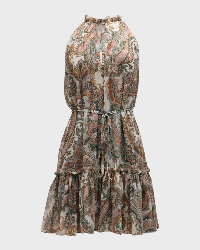 Dria Sleeveless Paisley Mini Dress