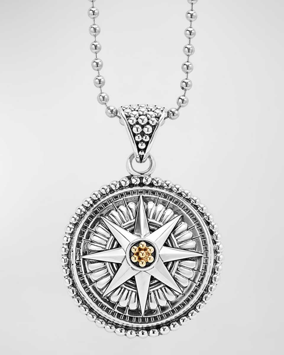 Signature Caviar Compass Necklace