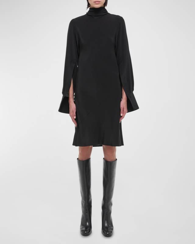 Long-Sleeve Scarf Dress