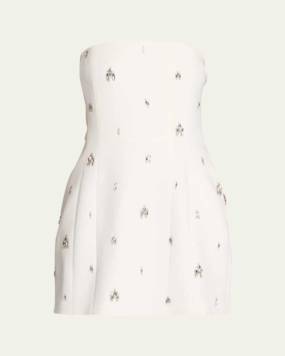 Elsie Strapless Jewel-Embellished Mini Dress