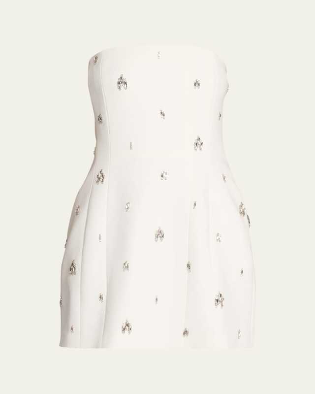 Elsie Strapless Jewel-Embellished Mini Dress