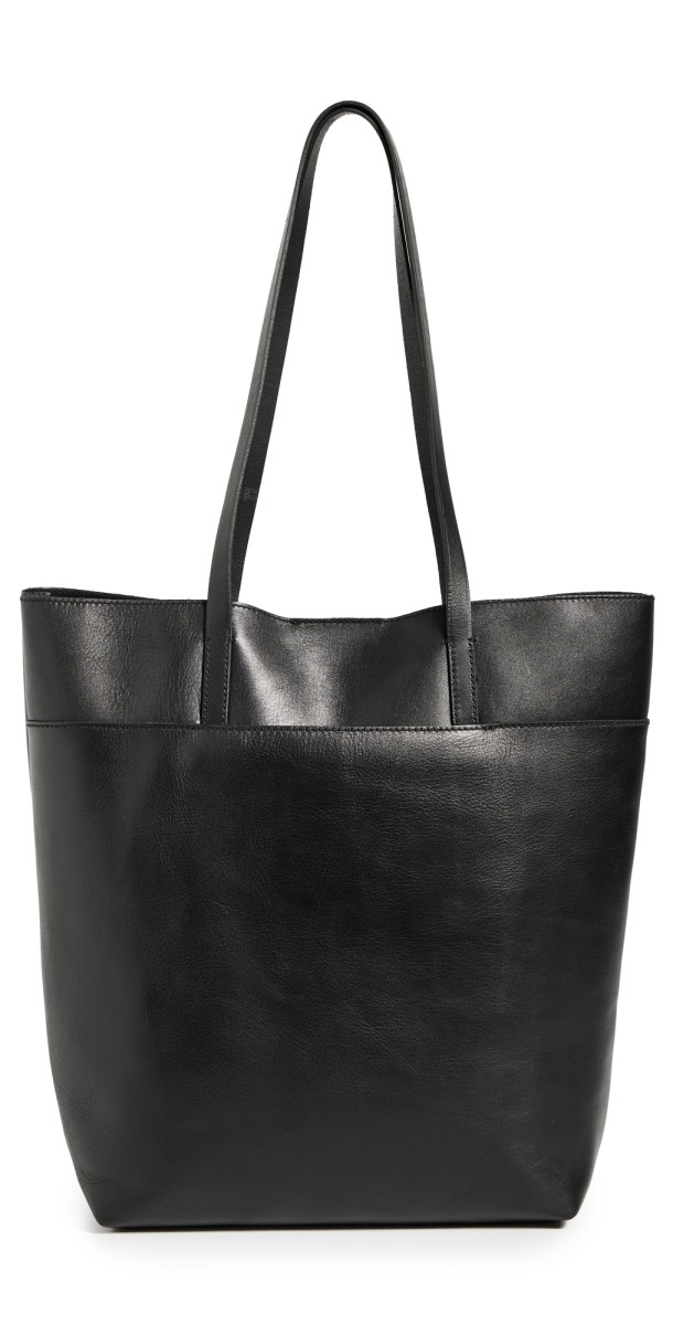 Madewell The Essential Tote in Leather True Black