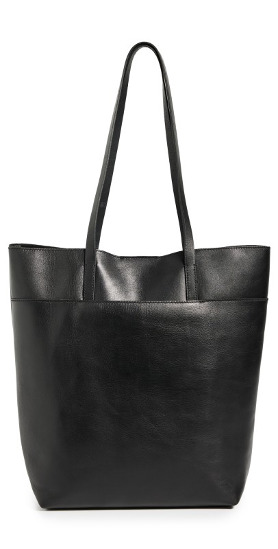 Madewell The Essential Tote in Leather True Black