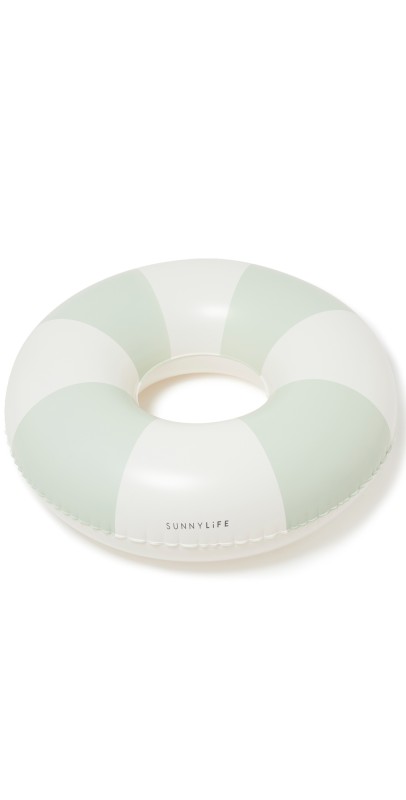 SunnyLife Tube Pool Ring Soft Olive Stripe