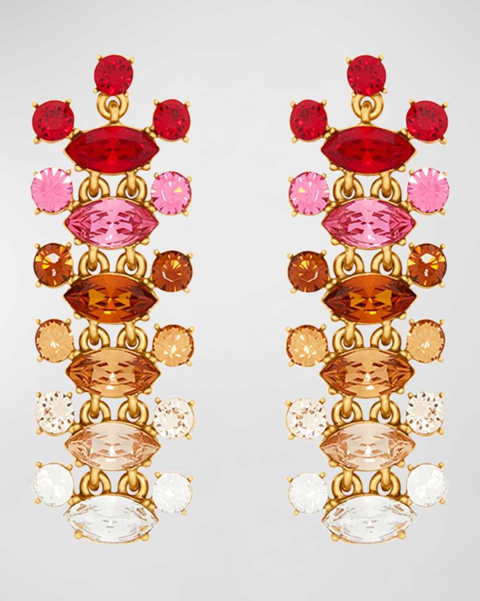 Abstract Crystal Chandelier Earrings
