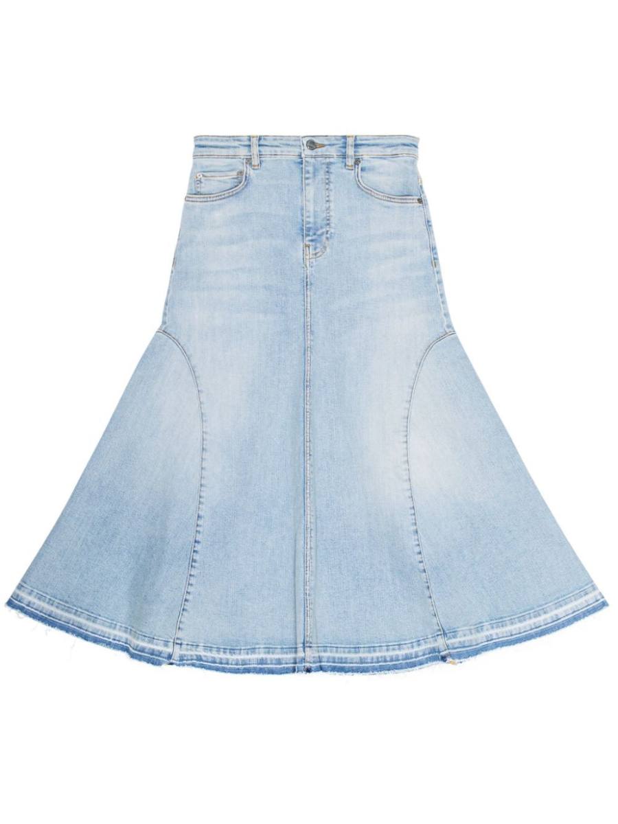 A-line denim skirt