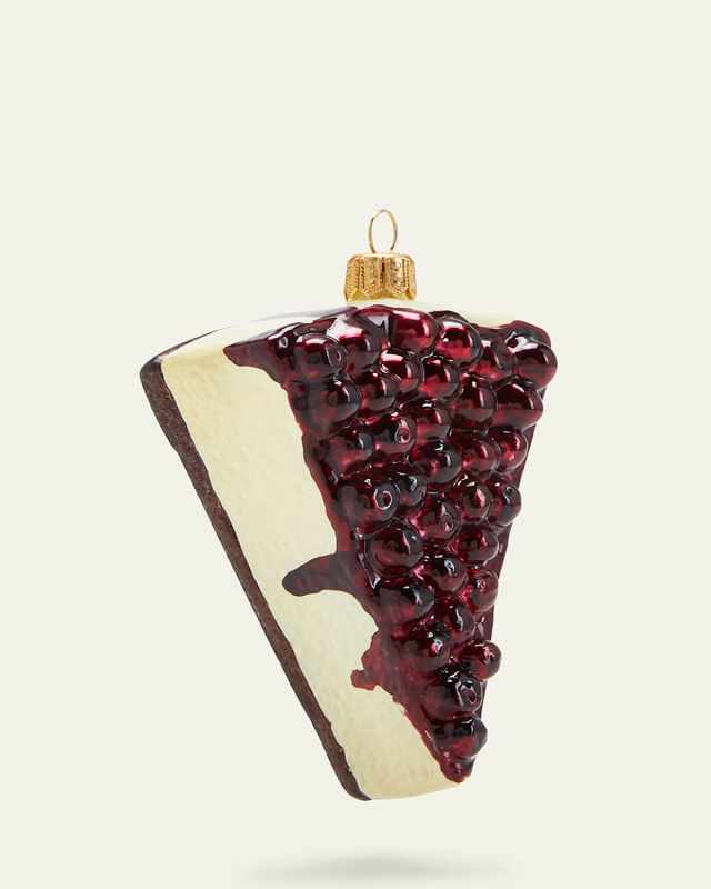 Cheesecake With Strawberries Christmas Ornament