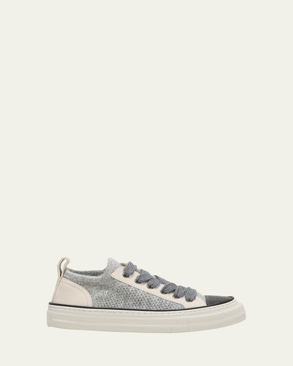 Cashmere Knit Monili Low-Top Sneakers