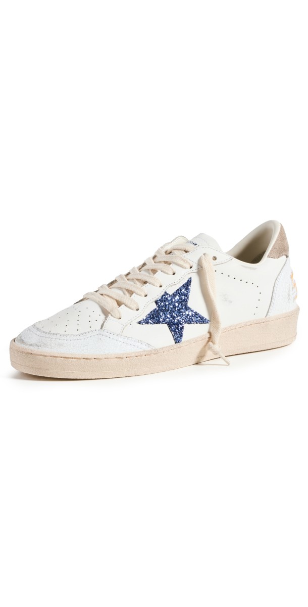 Golden Goose Ball Star Sneakers White/Light Blue/Taupe