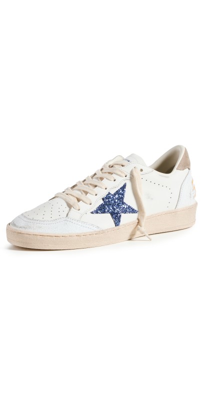 Golden Goose Ball Star Sneakers White/Light Blue/Taupe
