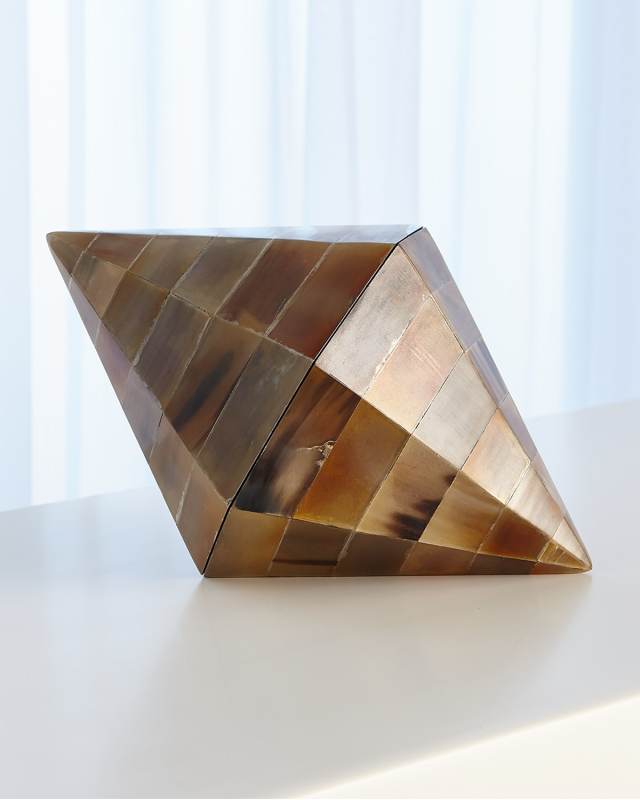 Triangle Cone Brown Horn Box