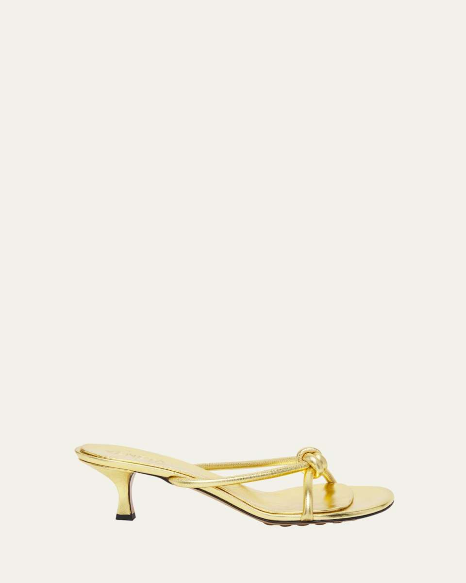 Blink Metallic Knot Slide Sandals