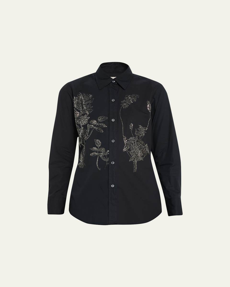 Crystal Botanical Embellished New Classic Shirt