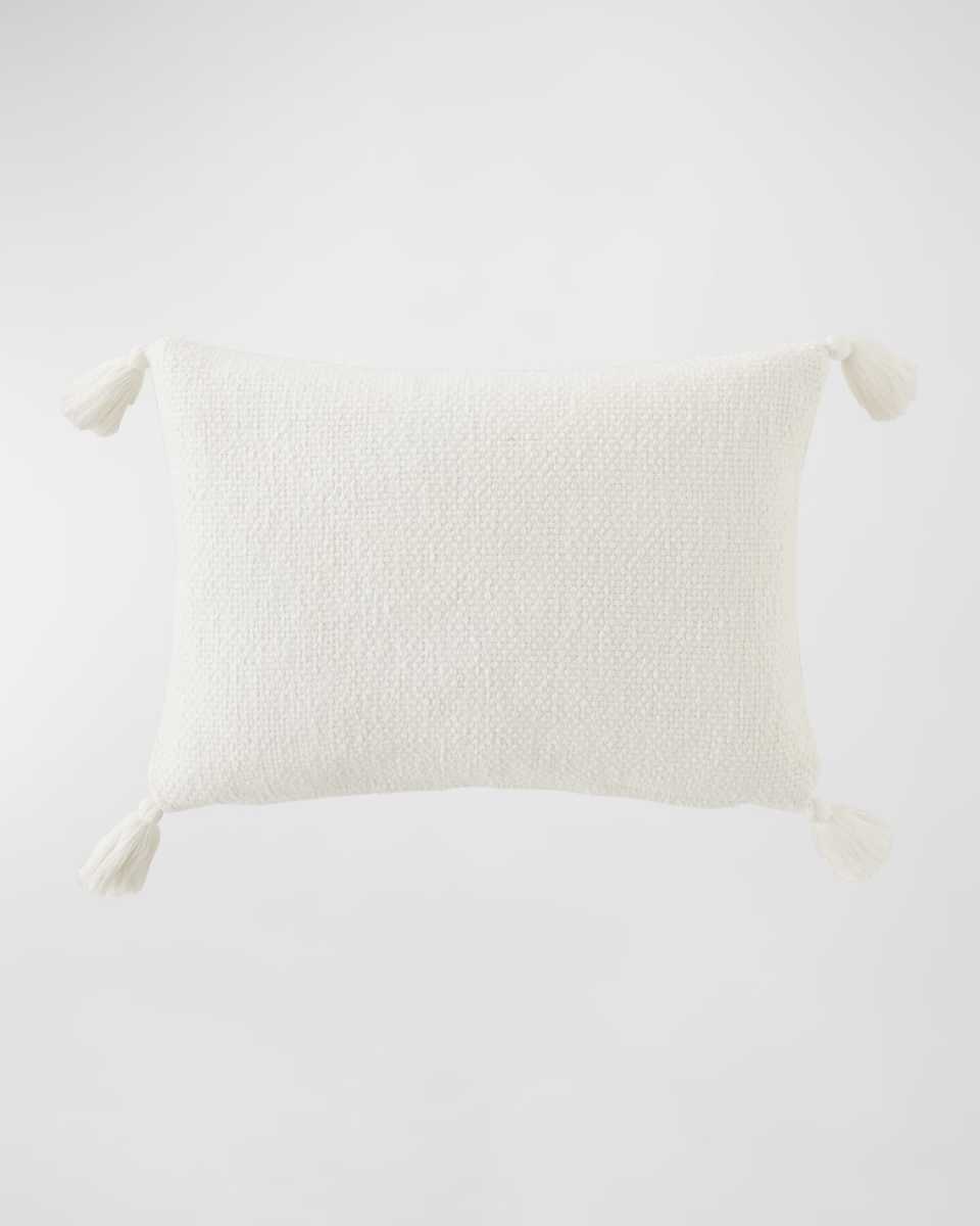 Woven Ivory Pillow, 12" x 18"