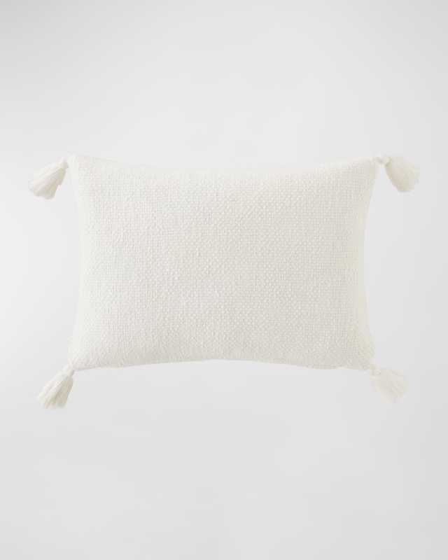 Woven Ivory Pillow, 12" x 18"