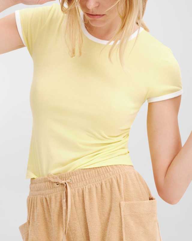 Pima Cotton Short-Sleeve Baby Ringer T