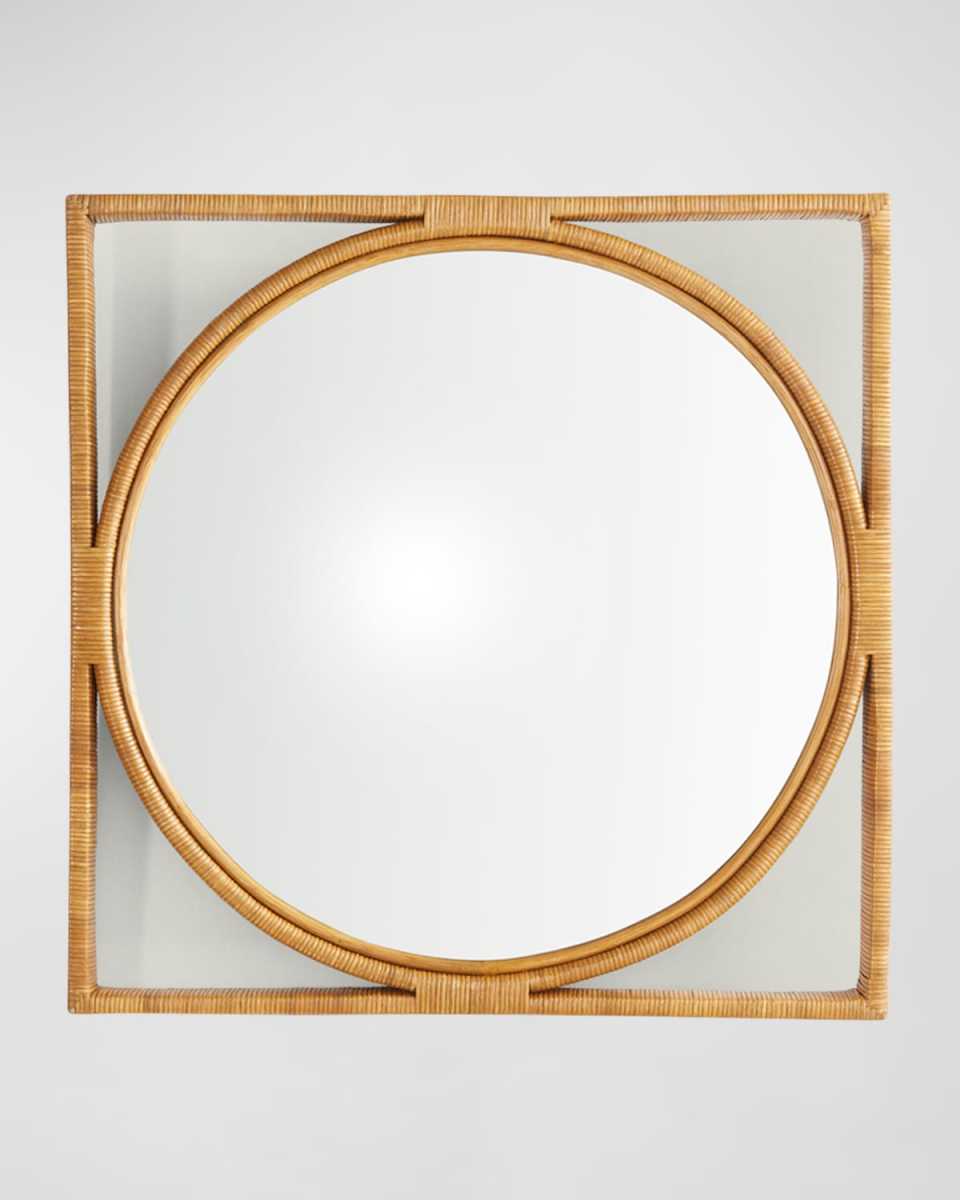 Rattan Mirror, 34"