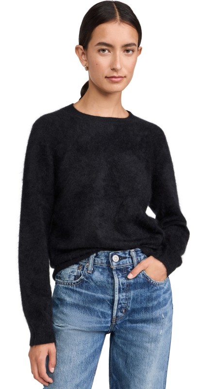 Jumper 1234 Brushed Crew Sweater Black