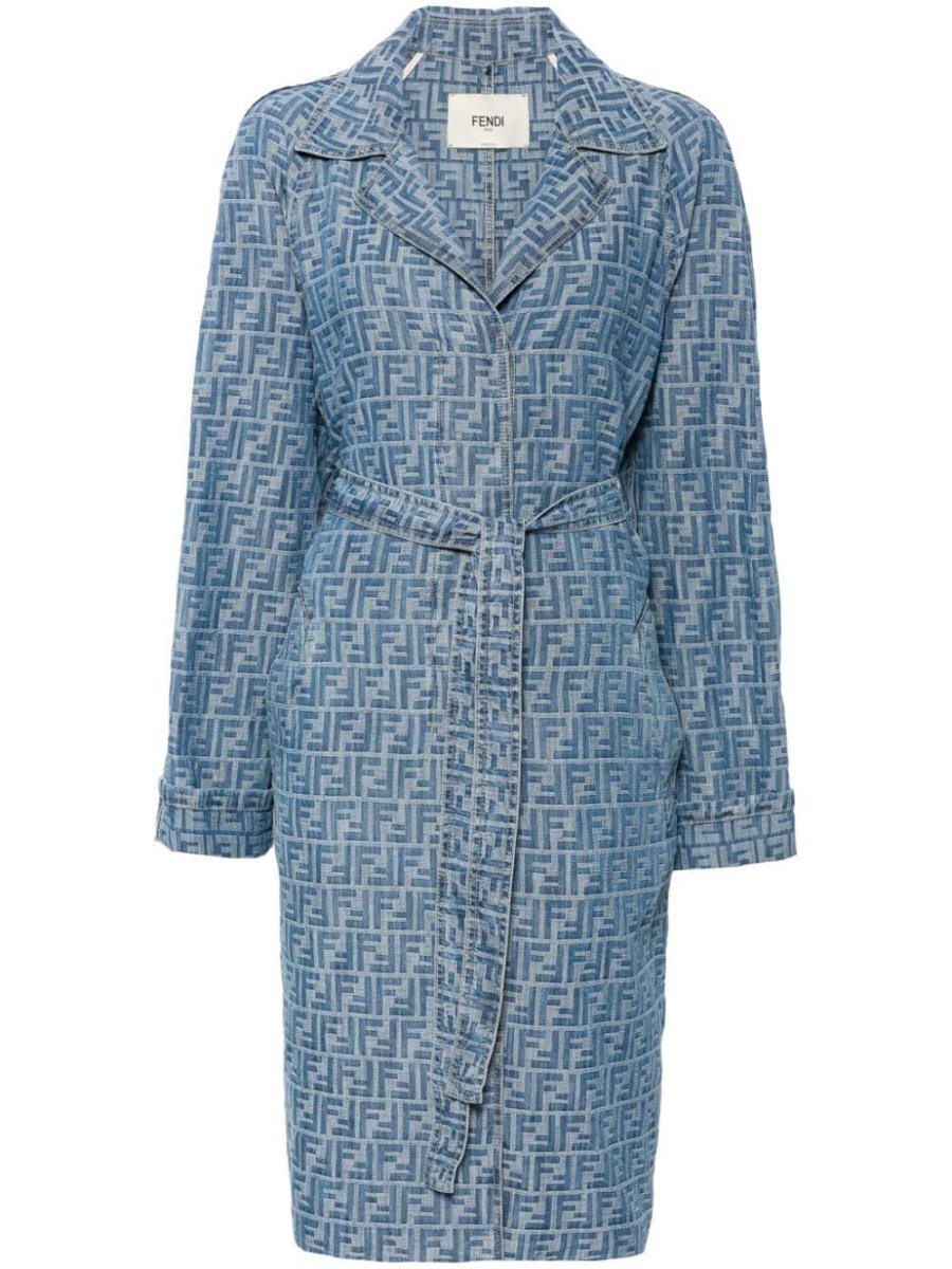 FF-motif belted coat