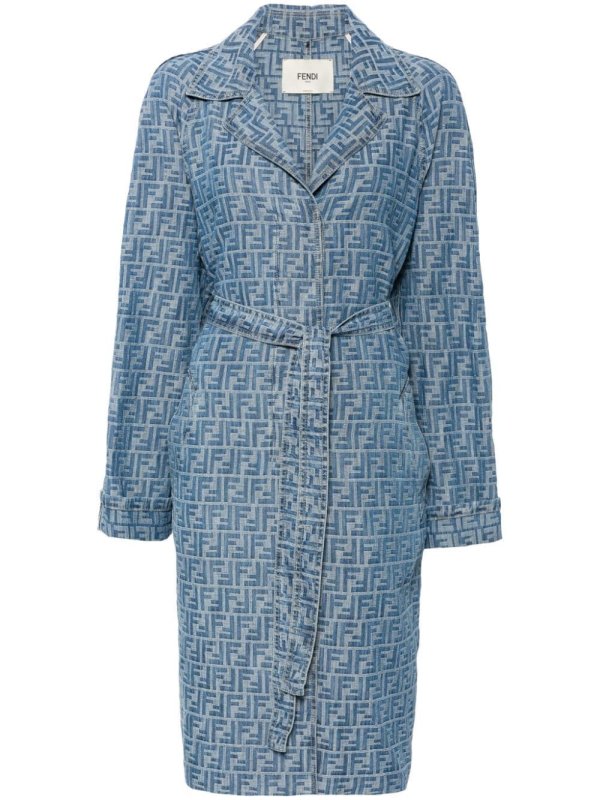FF-motif belted coat