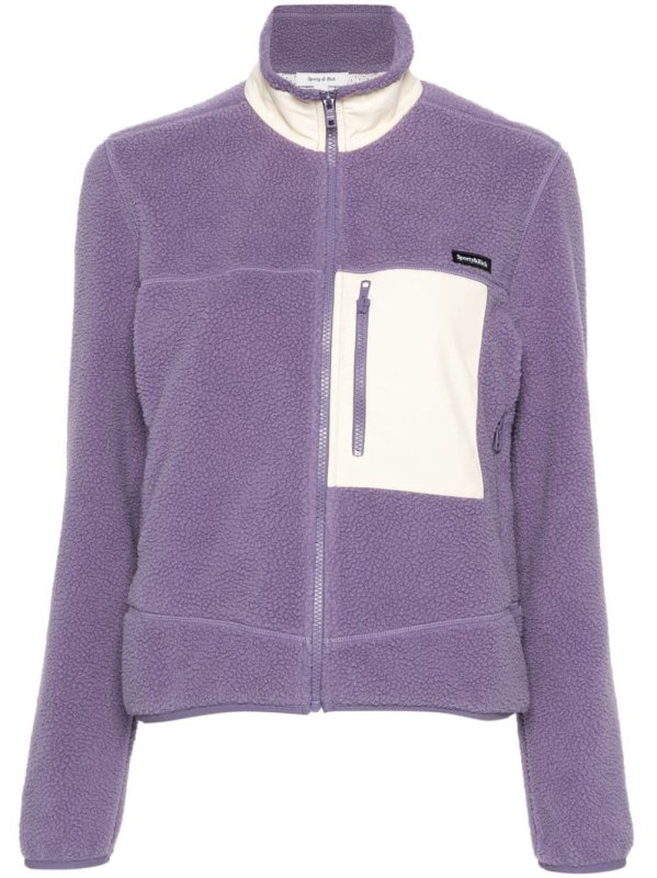 logo-patch fleece jacket