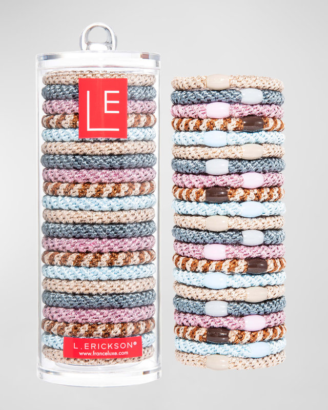 Grab & Go Pony Elastics Luxe Tube, Set of 21