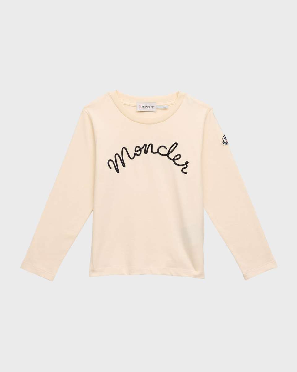 Girl's Logo Script Long-Sleeve T-Shirt, Size 4-