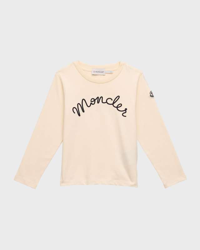 Girl's Logo Script Long-Sleeve T-Shirt, Size 4-