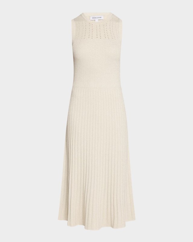 Nami Sleeveless Metallic Knit Midi Dress