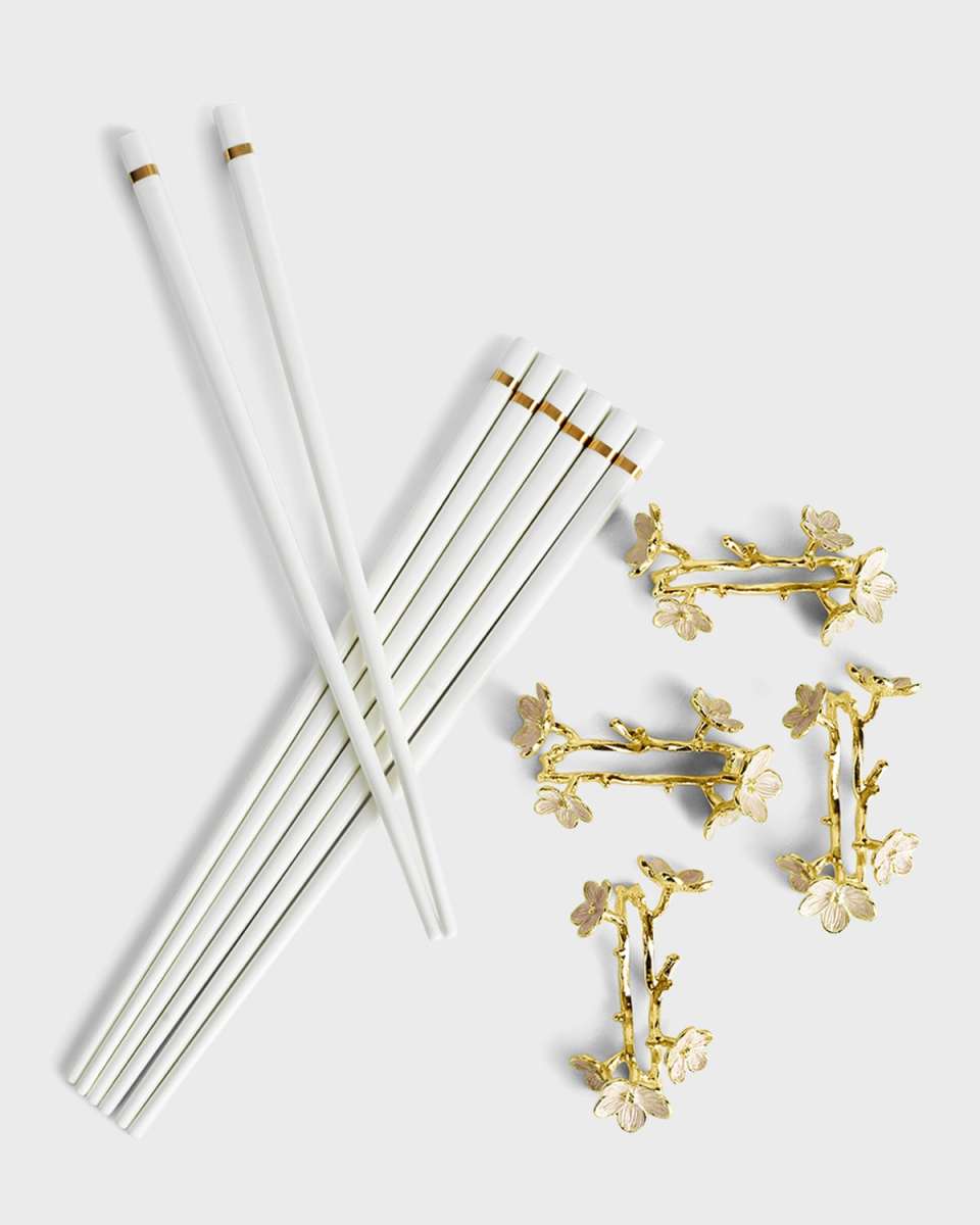 Cherry Blossom Chopsticks and Stands Set