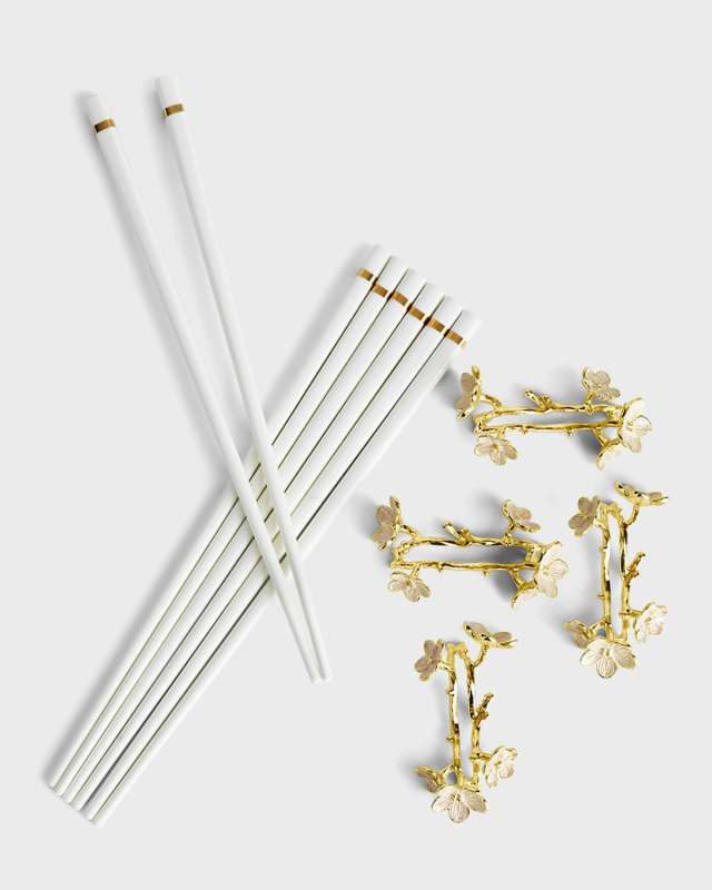 Cherry Blossom Chopsticks and Stands Set