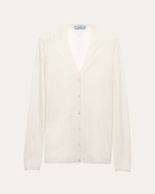 V-Neck Superfine Cashmere Cardigan