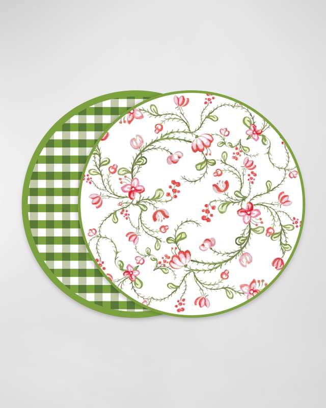 Vida Norelle Reversible 15.5" Round Placemats, Set of 4