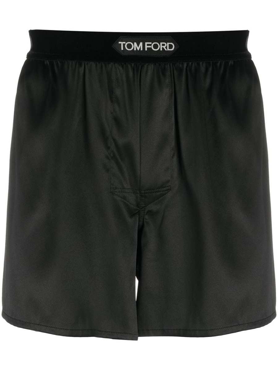logo-waistband silk boxers