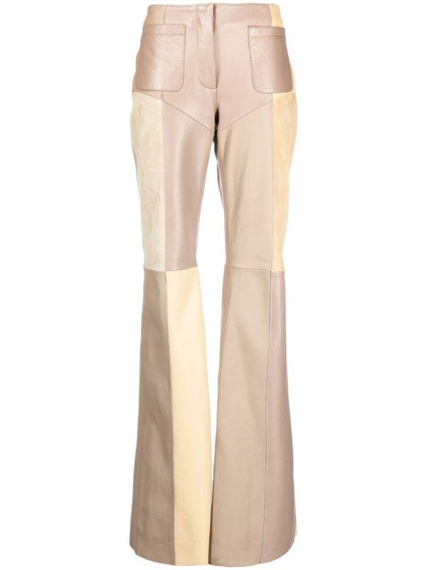 wide-leg panelled trousers