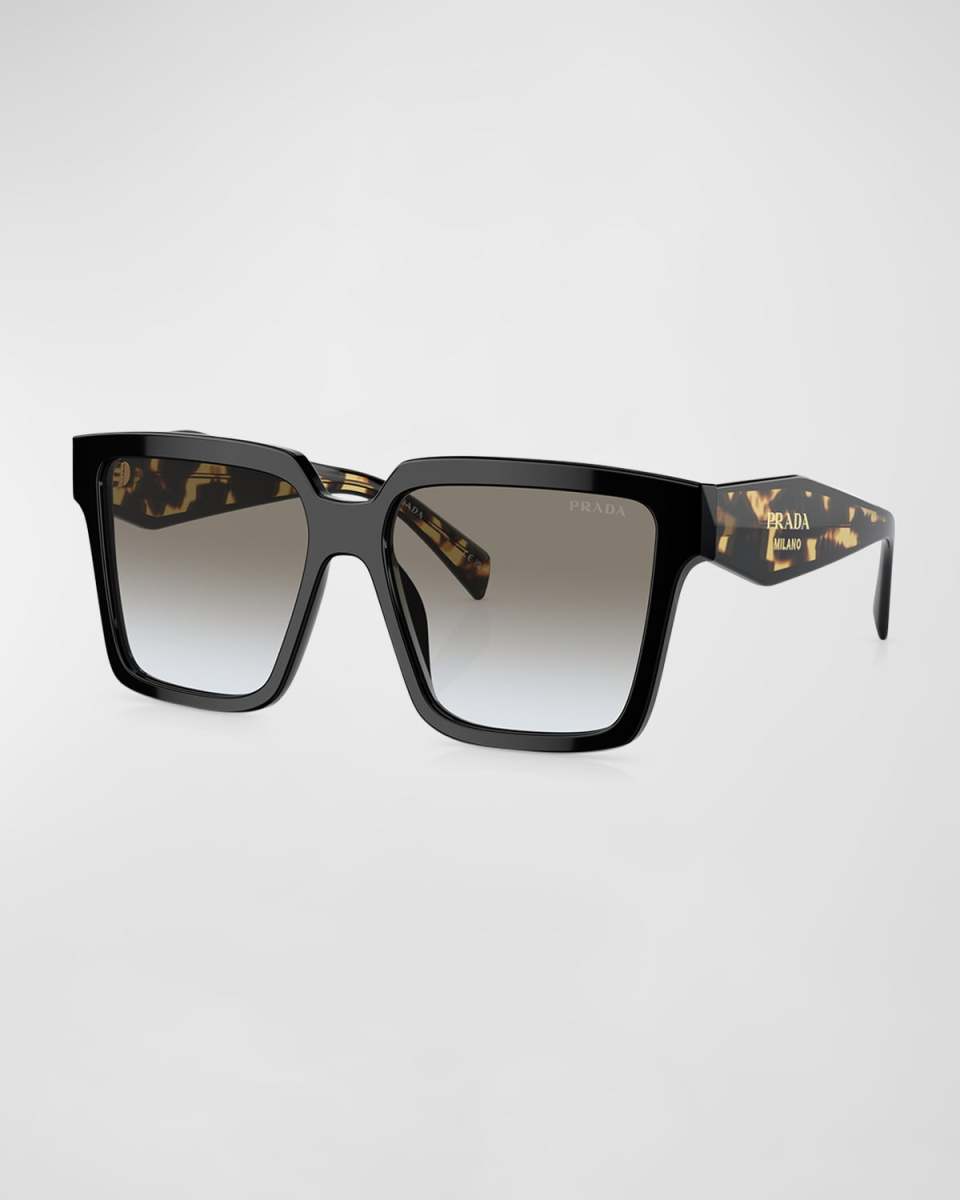Logo Acetate & Plastic Square Sunglasses
