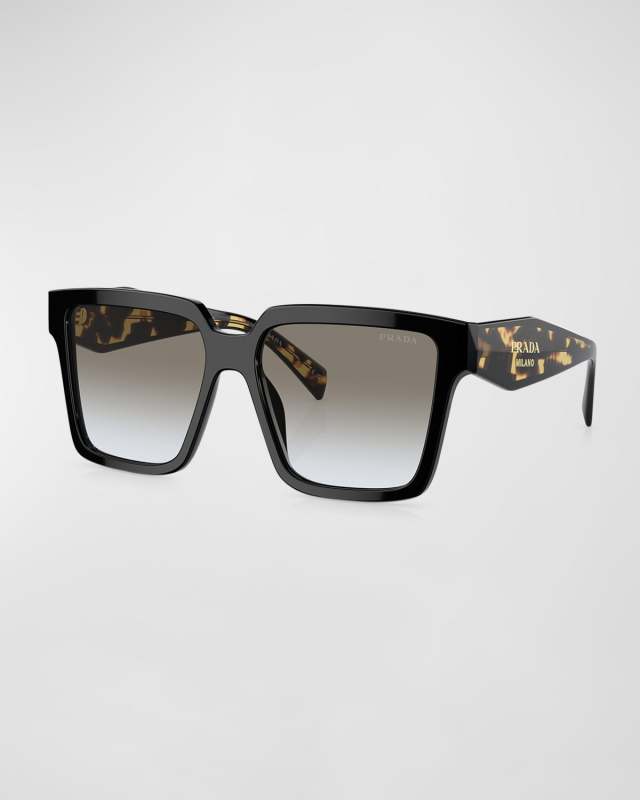 Logo Acetate & Plastic Square Sunglasses