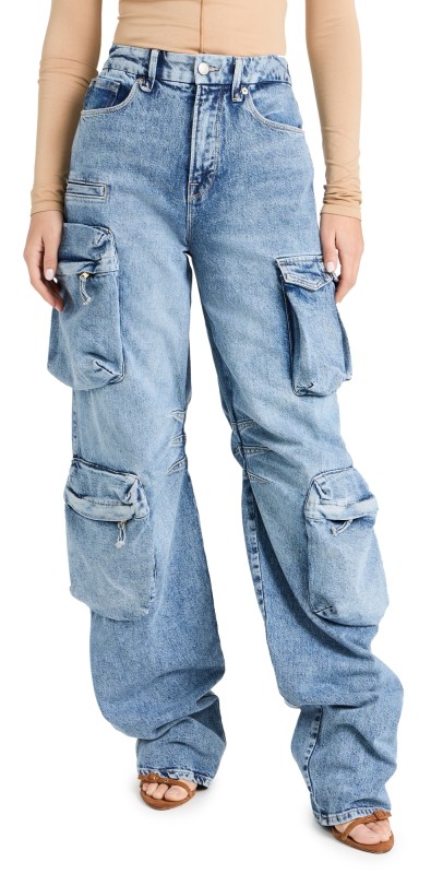 Good American Denim Cargo Jeans Indigo301