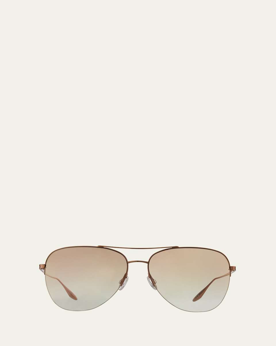 Chevalier Semi-Rimless Metal Aviator Sunglasses