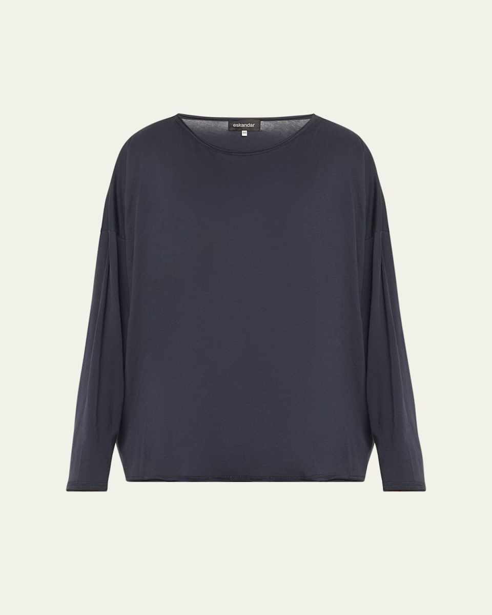 Long-Sleeve Scoop-Neck Lightweight T-Shirt