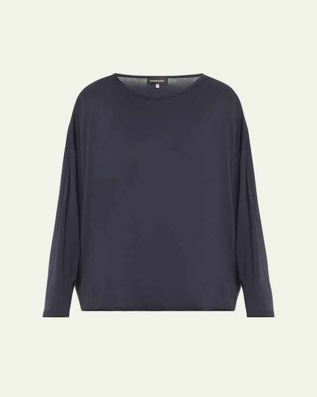 Long-Sleeve Scoop-Neck Lightweight T-Shirt