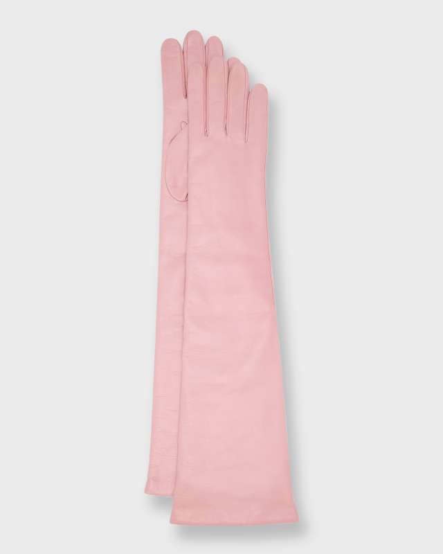 Long Cashmere-Lined Leather Gloves