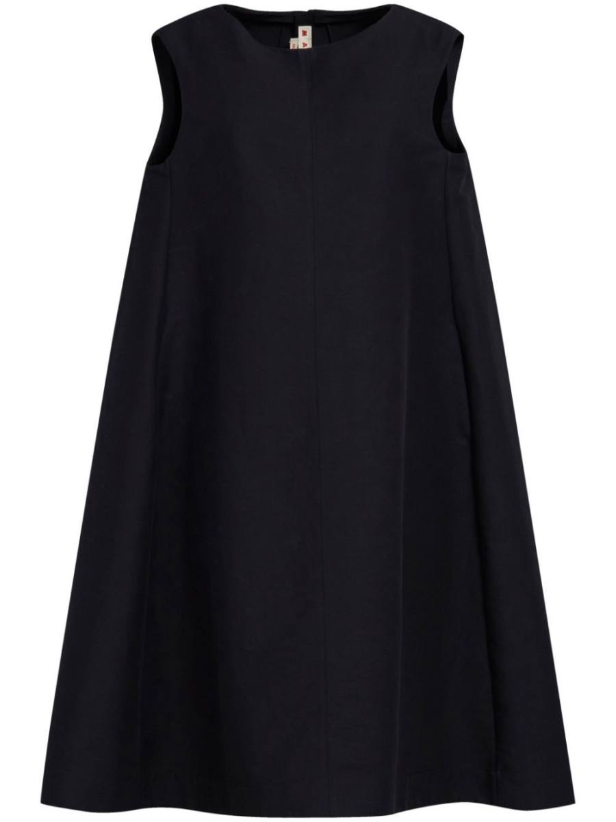 flared cotton midi dress
