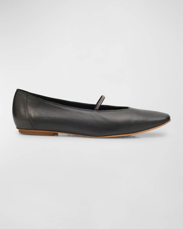 Tila Crystal-Strap Ballerina Flats