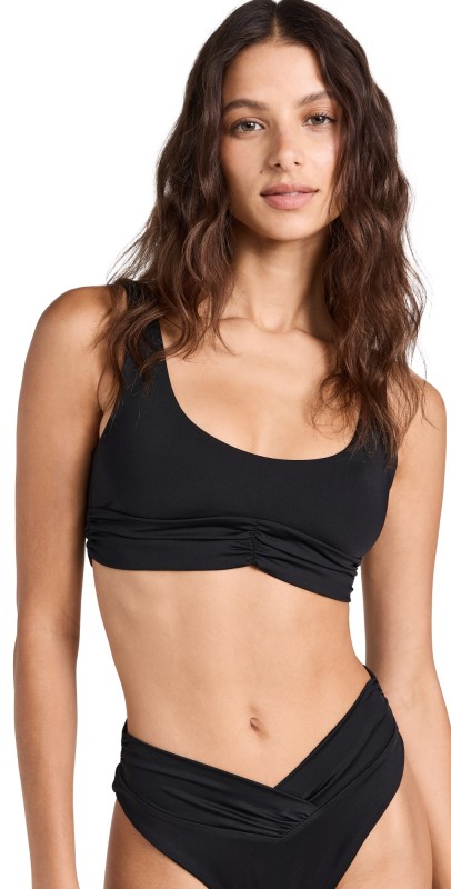 Riot Swim Pico Bikini Top Black