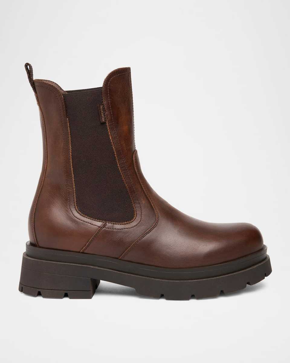 Leather Chelsea Ankle Booties