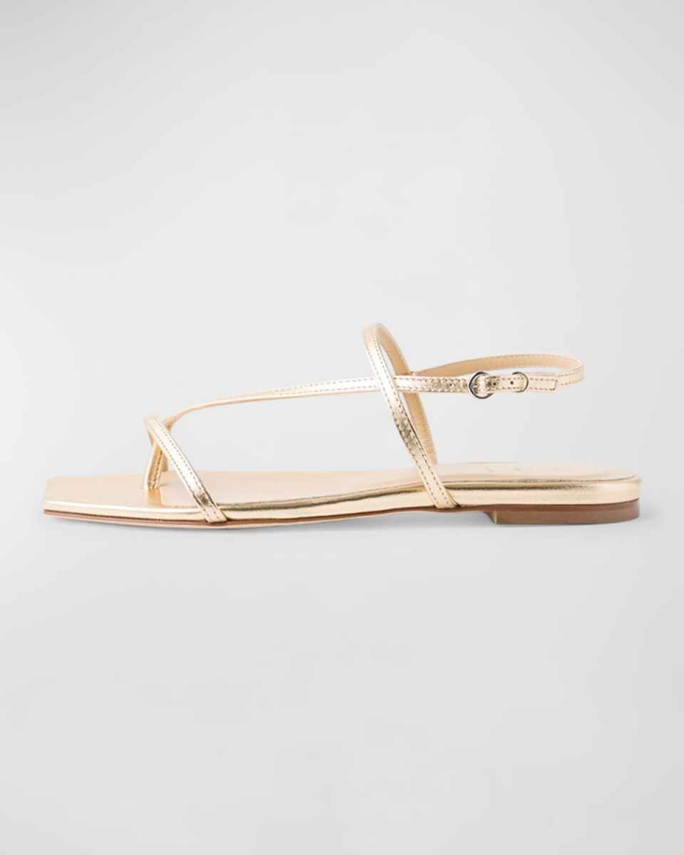 Ella Metallic Thong Slingback Sandals