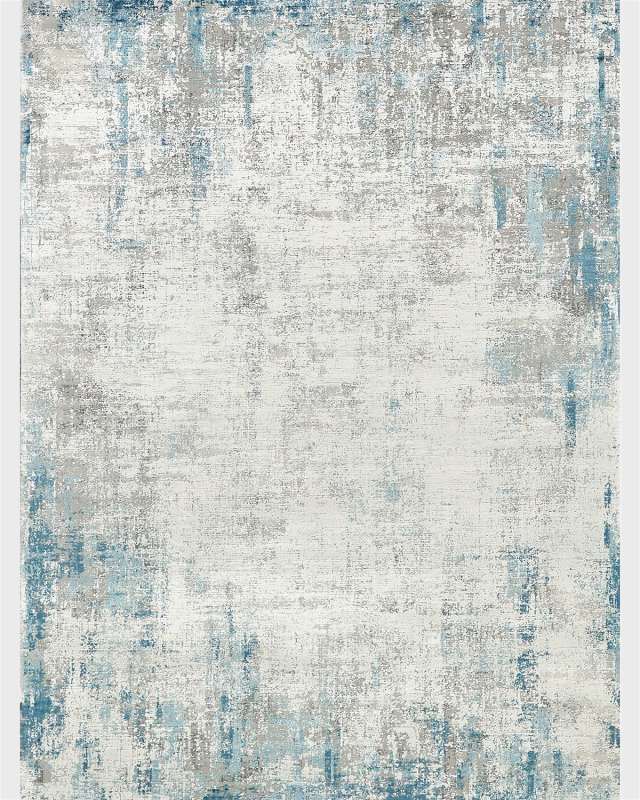 Mercuri Power-Loomed Blue & Silver Rug, 9' x 12'